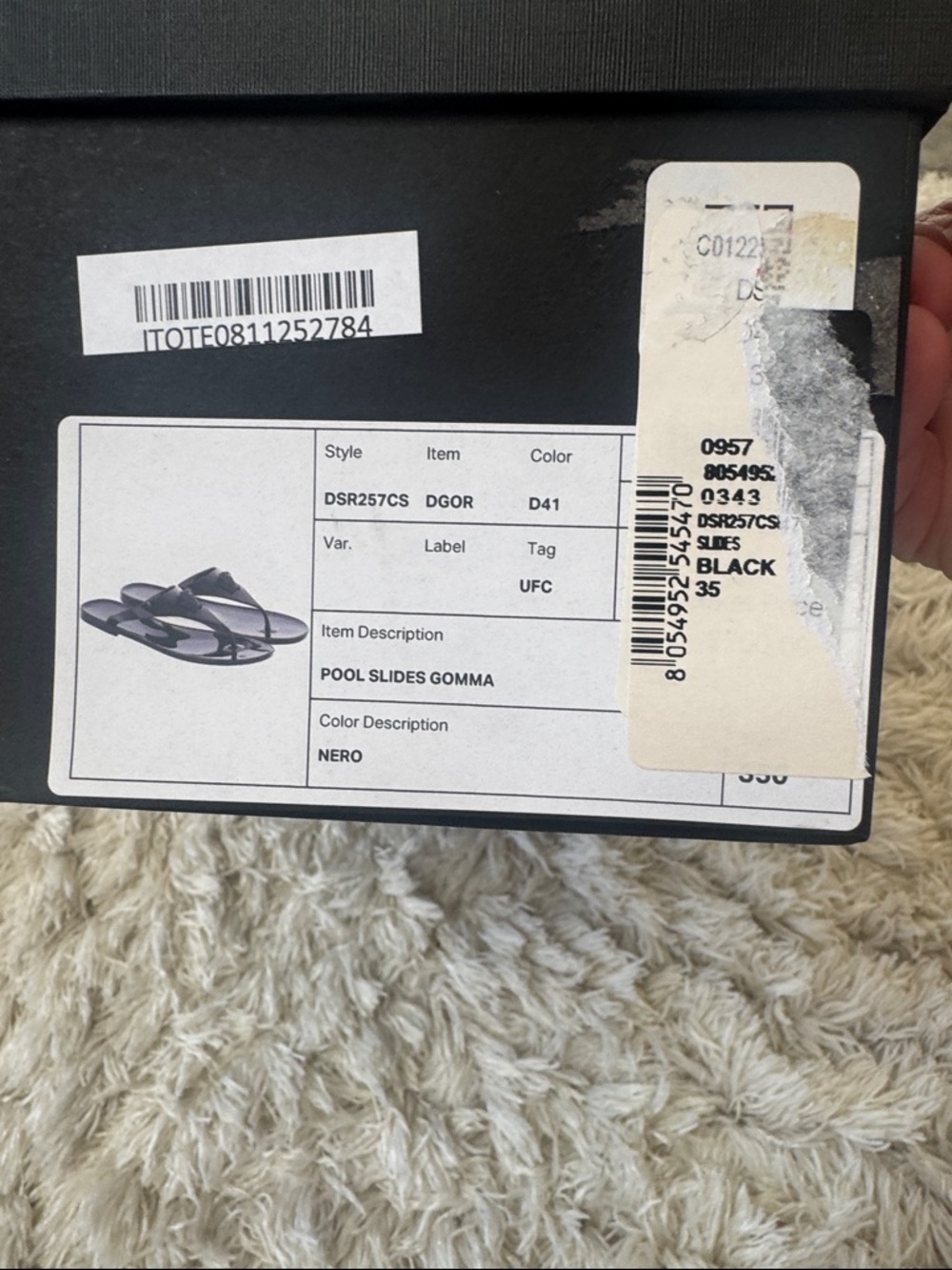 Versace Black Medusa Jelly Thong Sandals size 35 ✨NEW✨ - Picture 7 of 7